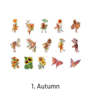 Cute Little Flower Fairy Boxed Clear Transparent Sticker cute little flower fairy boxed pet sticker sku 1