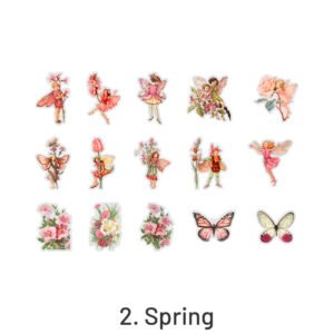 Cute Little Flower Fairy Boxed Clear Transparent Sticker cute little flower fairy boxed pet sticker sku 2