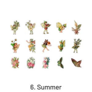 Cute Little Flower Fairy Boxed Clear Transparent Sticker cute little flower fairy boxed pet sticker sku 6