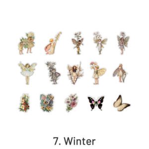 Cute Little Flower Fairy Boxed Clear Transparent Sticker cute little flower fairy boxed pet sticker sku 7