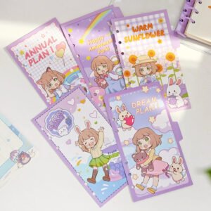 cute little milk ball girl heart soft shell loose leaf diary 2