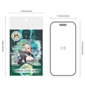 Cyber Cool Girl Series Future Technology Style Stickers cyber cool girl series future technology style stickers 1