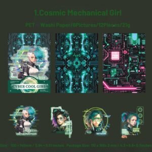 Cyber Cool Girl Series Future Technology Style Stickers cyber cool girl series future technology style stickers 7