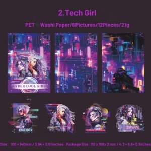 Cyber Cool Girl Series Future Technology Style Stickers cyber cool girl series future technology style stickers 8