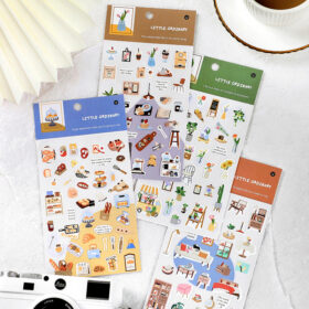 Daily Objects Small Designs Self-Adhesive Stickers