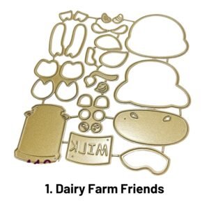 dairy farm friends carbon steel crafting dies scrapbooking die cuts1