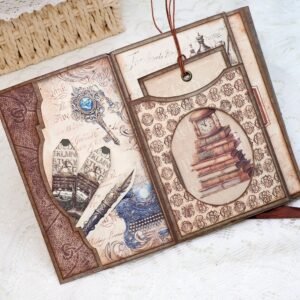 dark academia writer mini folio booklet handmade junk journal craft kit dark academia writer mini folio booklet handmade junk journal craft kit 003