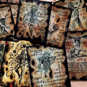 dark cthulhu junk vintage journal scrapbook paper 1