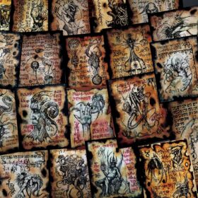 Dark Cthulhu Vintage Junk Journal Scrapbook Paper