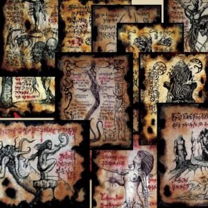 dark cthulhu junk vintage journal scrapbook paper 4