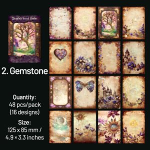 dark halloween scrapbook paper forest rose steampunk architecture sku 2