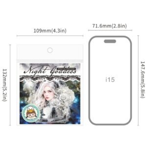Dark Night Goddess Series Shell Light Dual Material Character Theme Sticker Pack dark night goddess series shell light dual material character theme sticker pack 11