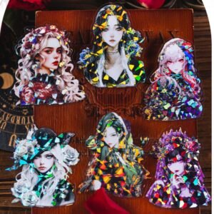 Dark Night Goddess Series Shell Light Dual Material Character Theme Sticker Pack dark night goddess series shell light dual material character theme sticker pack 20