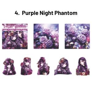 Dark Night Goddess Series Shell Light Dual Material Character Theme Sticker Pack dark night goddess series shell light dual material character theme sticker pack 4