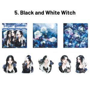 Dark Night Goddess Series Shell Light Dual Material Character Theme Sticker Pack dark night goddess series shell light dual material character theme sticker pack 5