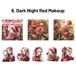Dark Night Goddess Series Shell Light Dual Material Character Theme Sticker Pack dark night goddess series shell light dual material character theme sticker pack 6