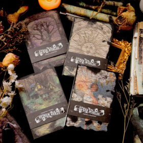 Dark Vintage Material Paper - Forest, Alchemy, Elf, Butterfly