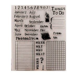 date planning transparent silicone stamps c3