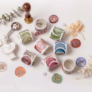 Daydreamer Wax Seal Design Stickers - Flowers, Leaves, Animals, Words daydreamer wax seal design stickers flowers leaves animals words a