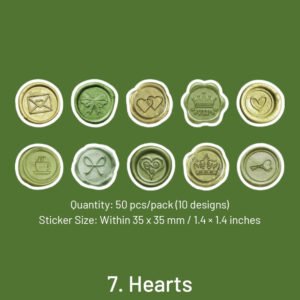 Daydreamer Wax Seal Design Stickers - Flowers, Leaves, Animals, Words daydreamer wax seal design stickers flowers leaves animals words sku 7