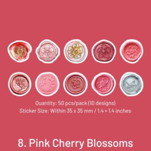 Daydreamer Wax Seal Design Stickers - Flowers, Leaves, Animals, Words daydreamer wax seal design stickers flowers leaves animals words sku 8