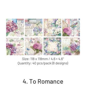 dedicated to the rose series vintage scrapbook paper sku 4