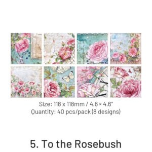 dedicated to the rose series vintage scrapbook paper sku 5