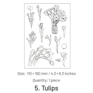 dessert rose tulip transparent silicone stamps sku 5