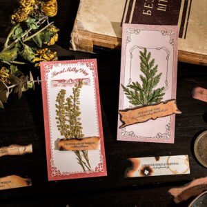 diary pieces burned long strip english sticker pack b