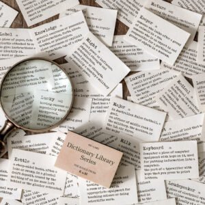dictionary library literary retro word memo pad c