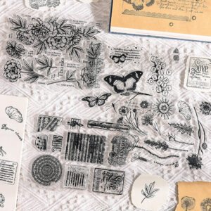 distant butterfly series clear silicone stamps b