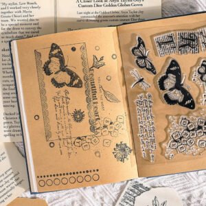 distant butterfly series clear silicone stamps b2