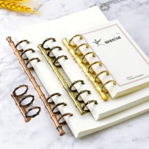 DIY Bamboo Metal Loose-Leaf Binder Rings
