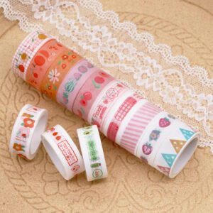 Cute Cartoon Fruit Flower Washi Tape 60-Roll Set diy cute cartoon decorative tape 1