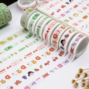 Cute Cartoon Fruit Flower Washi Tape 60-Roll Set diy cute cartoon decorative tape 2