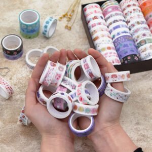 Cute Cartoon Fruit Flower Washi Tape 60-Roll Set diy cute cartoon decorative tape 5