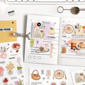 dopamine project adhesive stickers food cream daily items b5