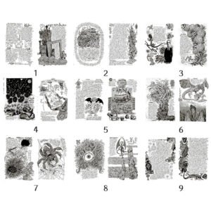 double sided dyed cthulhu necronomicon scrapbook paper sku