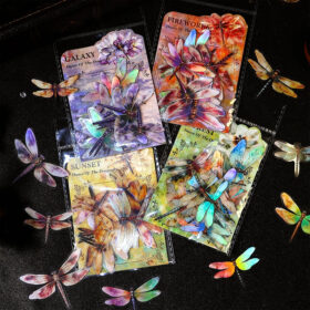 Dragonfly Holographic Hot Stamping Clear Transparent Stickers