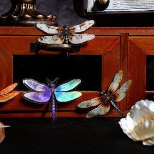 Dragonfly Holographic Hot Stamping Clear Transparent Stickers dragonfly holographic hot stamping pet stickers c2
