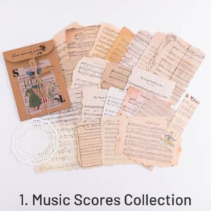 dream dance time memory retro kraft bag scrapbook paper pack sku 1