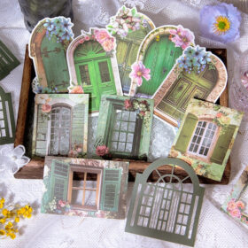 Dream Flower Window Series Retro Hollow Decorative Stickers