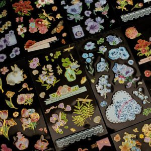 dream garden vintage 3d flower sticker b