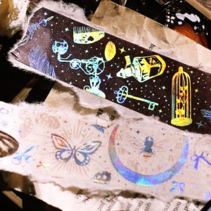 dream universe planet laser gold stamping tape c2