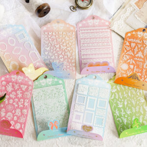 Dreamland Garden 5D Embossed Vintage Lace Decorative Stickers Back View -