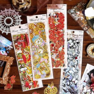 Dreamland Series Retro Holographic Rose Butterfly Stickers
