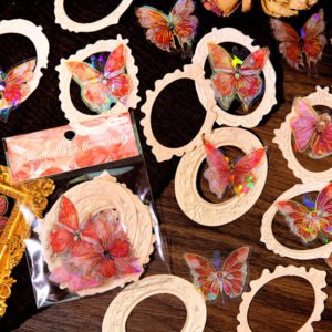 dreamy butterfly holographic decorative paper b3