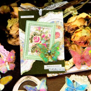 dreamy butterfly holographic decorative paper b6