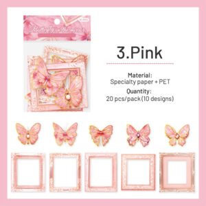 dreamy butterfly holographic decorative paper sku 3