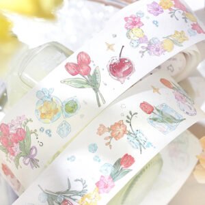 dreamy glass fantasy series fresh floral washi tape c4